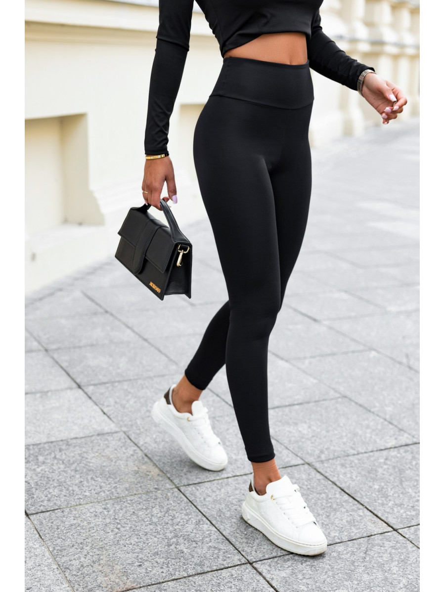 Czarne klasyczne legginsy kelsi