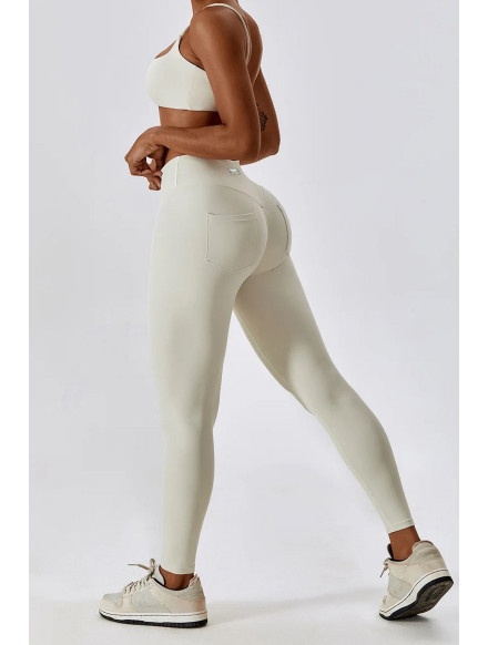 Spodnie push up modelujące kremowe ZAPPY FLEXI K131 MITARE 2