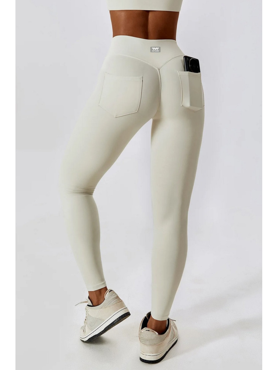 Spodnie push up modelujące kremowe ZAPPY FLEXI K131 MITARE
