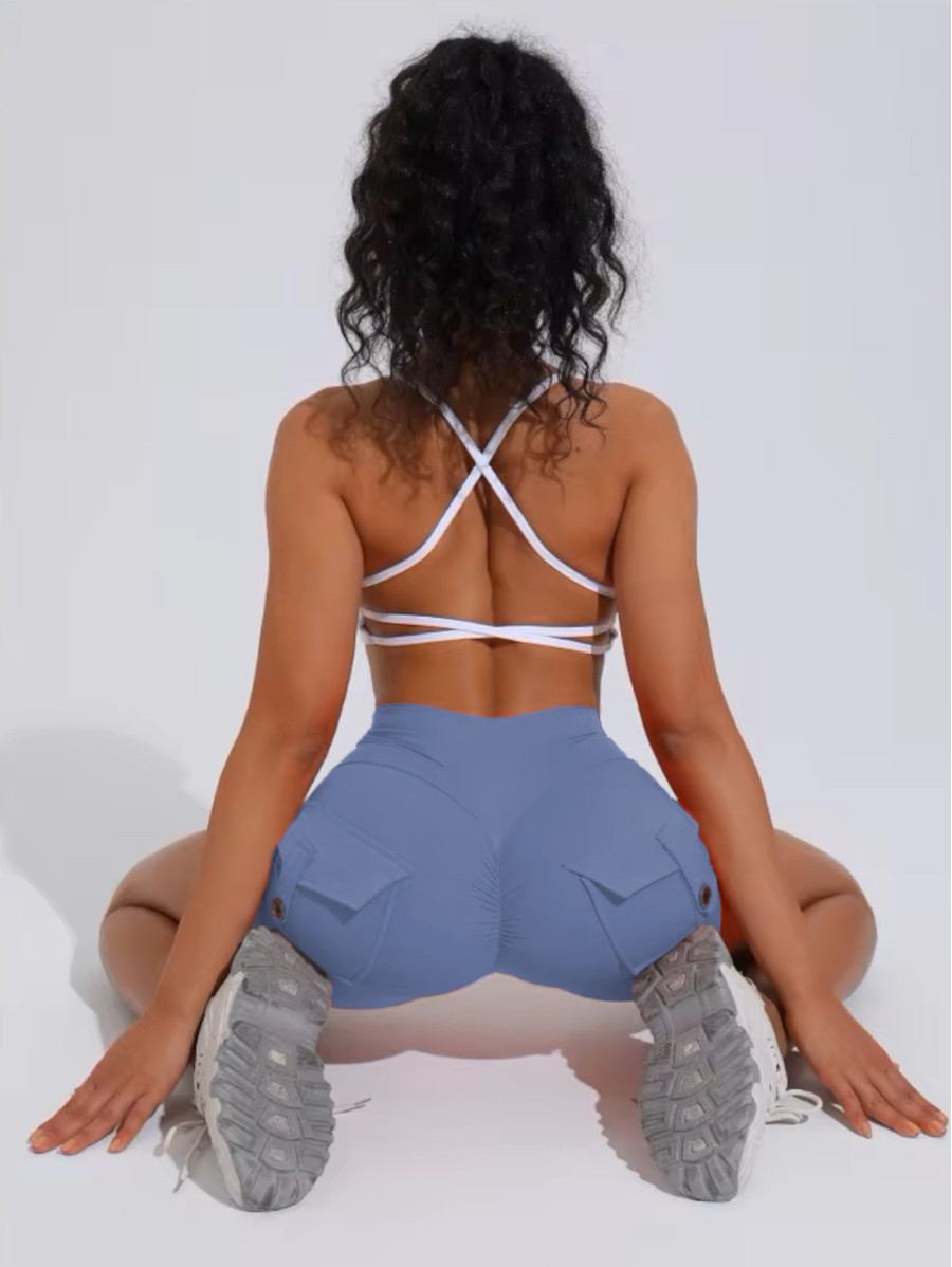 Spodenki damskie push up modelujące błękitne ZAPPY TRENDY K133 MITARE