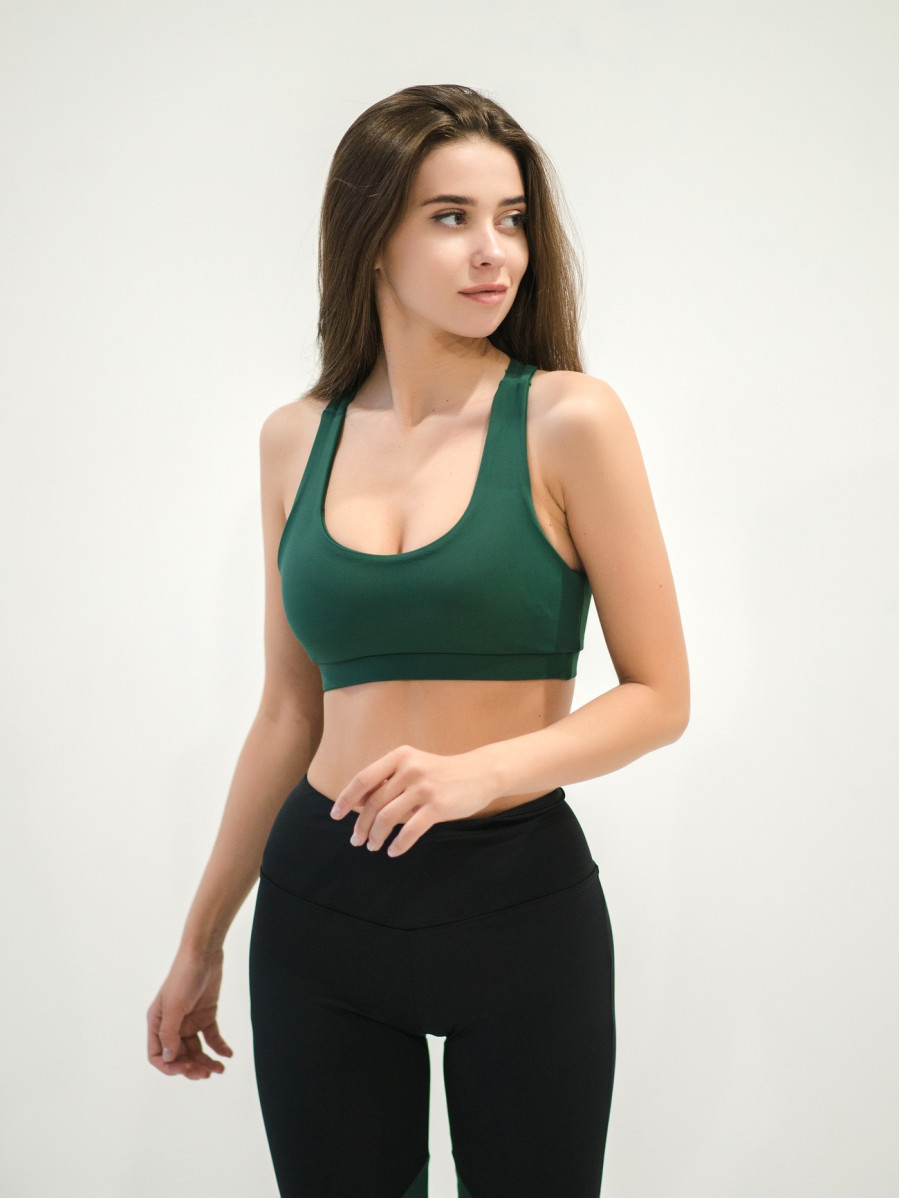 Biustonosz sportowy BASIC K027 zielony MITARE