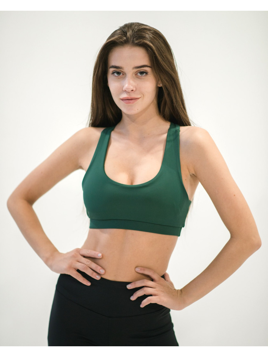 Biustonosz sportowy BASIC K027 zielony MITARE
