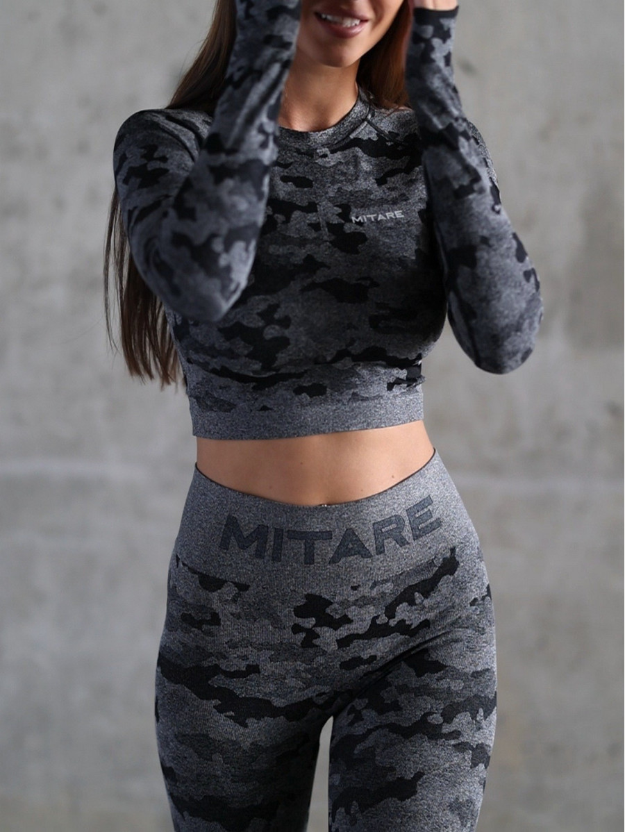 Legginsy damskie bezszwowe ARMY K013 MITARE YOGA