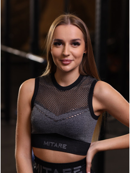Koszulka bezszwowa LOVELY K004 szaro/czarna MITARE
