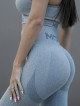 Legginsy damskie bezszwowe niebieskie PUSH UP MAX K001 MITARE