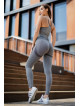 Legginsy damskie bezszwowe ciemnoszare PUSH UP MAX K001 MITARE