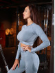 Crop top bezszwowy PUSH UP MAX K084 niebieski MITARE