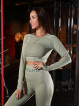 Crop top bezszwowy PUSH UP MAX K084  army green MITARE