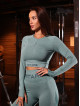 Crop top bezszwowy PUSH UP MAX K084 zielony MITARE