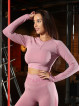 Crop top bezszwowy PUSH UP MAX K084 red wine MITARE