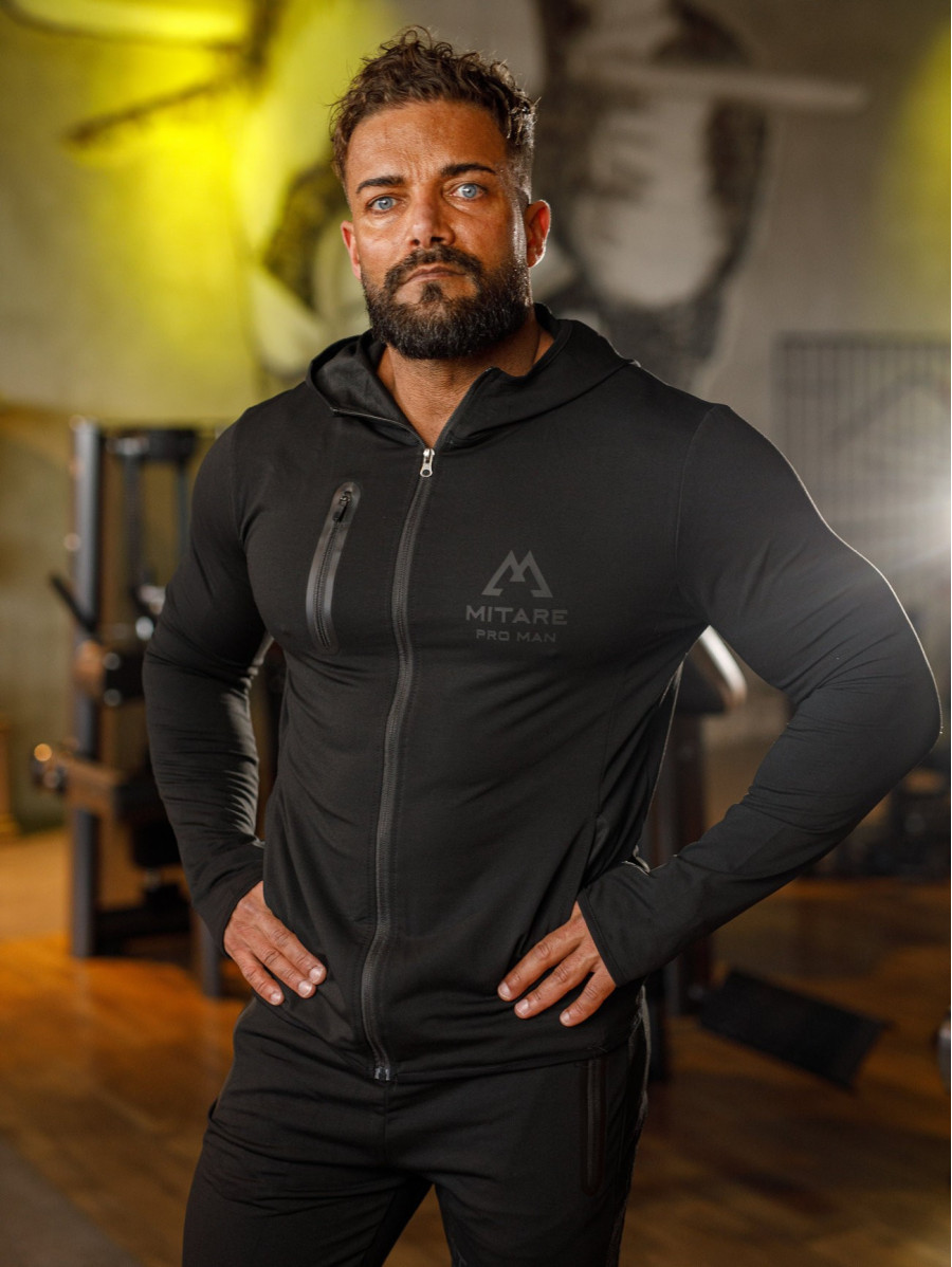 Bluza z kapturem K086 czarna MITARE PRO MAN