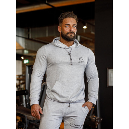 Bluza z kapturem K088 jasnoszara MITARE PRO MAN