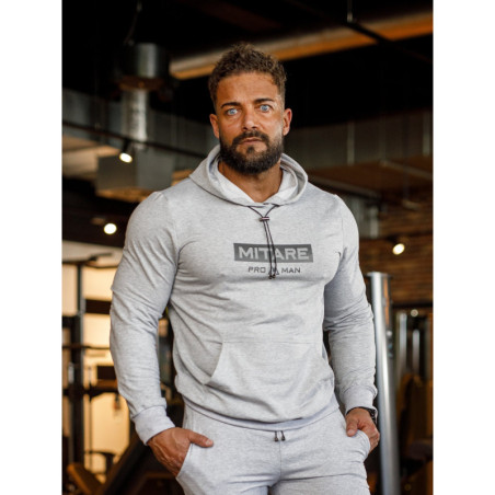 Bluza z kapturem K103 jasnoszara MITARE PRO MAN