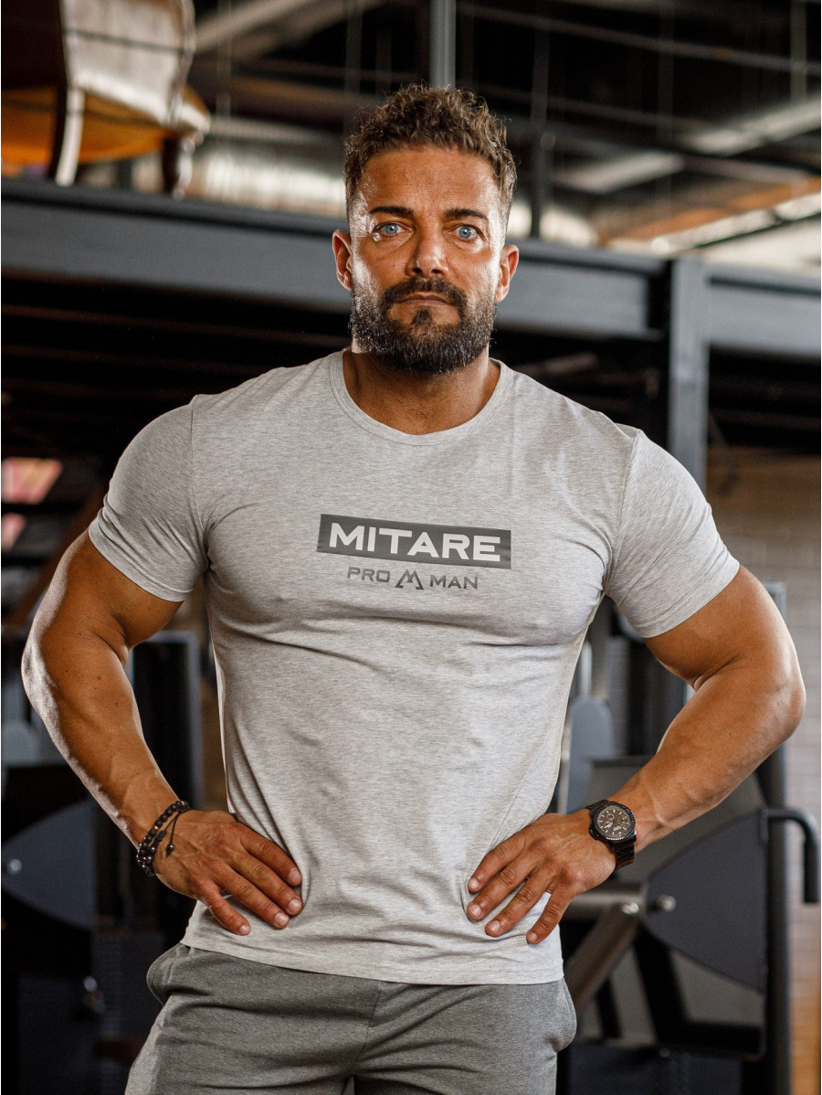 T-shirt K093 szary MITARE PRO MAN