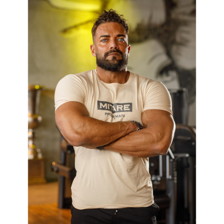 T-shirt K093 beżowy MITARE PRO MAN