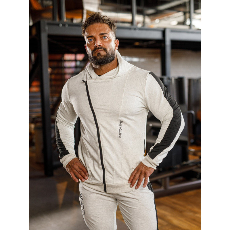 Bluza z kapturem K097 jasnoszara MITARE PRO MAN