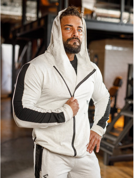 Bluza z kapturem K097 jasnoszara MITARE PRO MAN