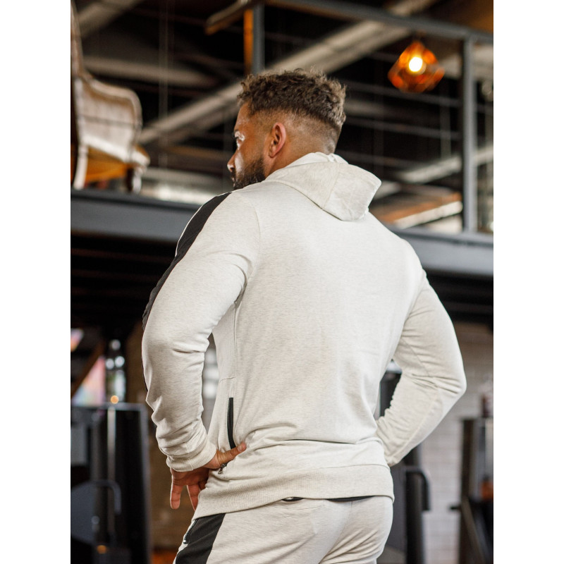 Bluza z kapturem K097 jasnoszara MITARE PRO MAN