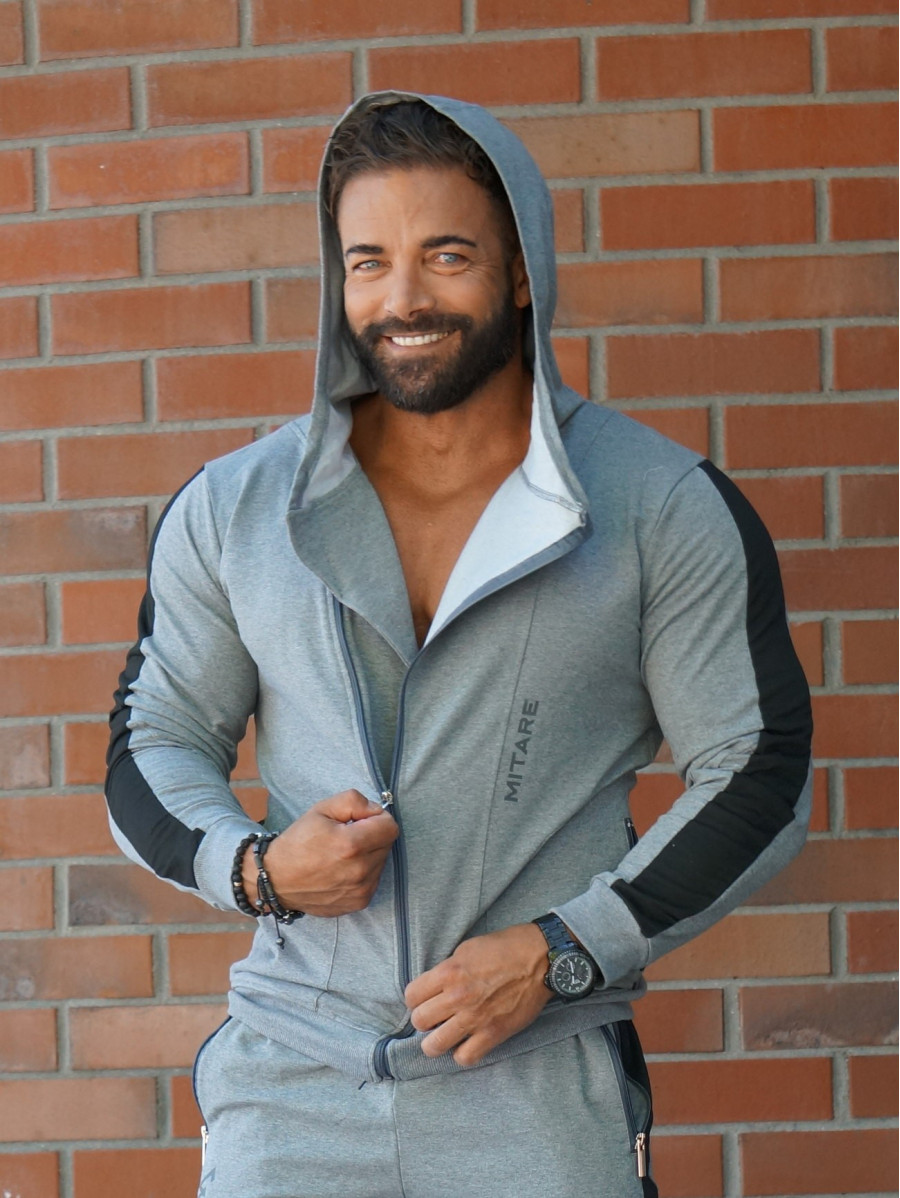 Bluza z kapturem K097 ciemnoszara MITARE PRO MAN