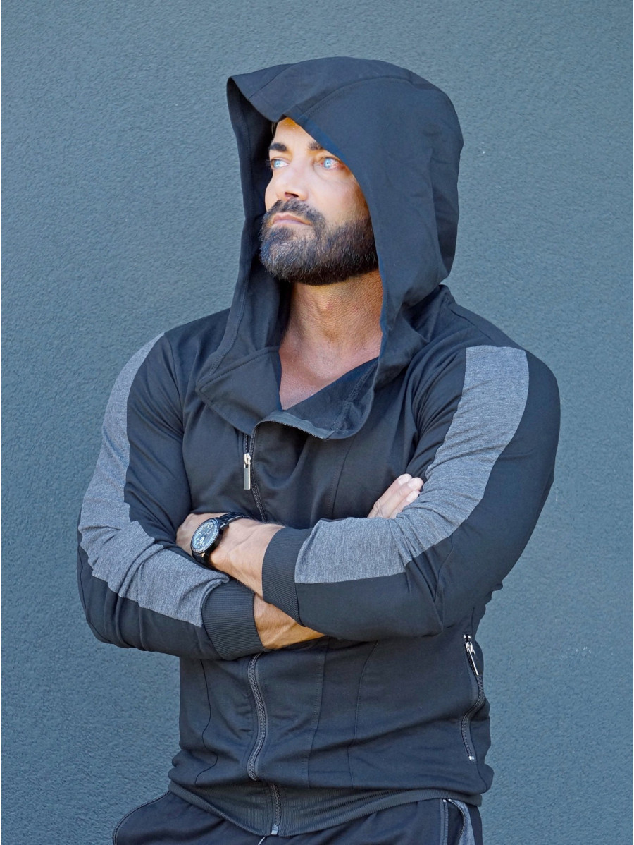 Bluza z kapturem K097 czarna MITARE PRO MAN
