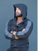 Bluza z kapturem K097 czarna MITARE PRO MAN
