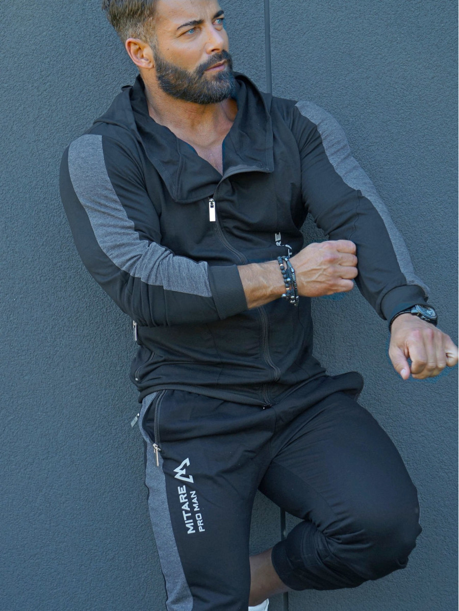 Bluza z kapturem K097 czarna MITARE PRO MAN