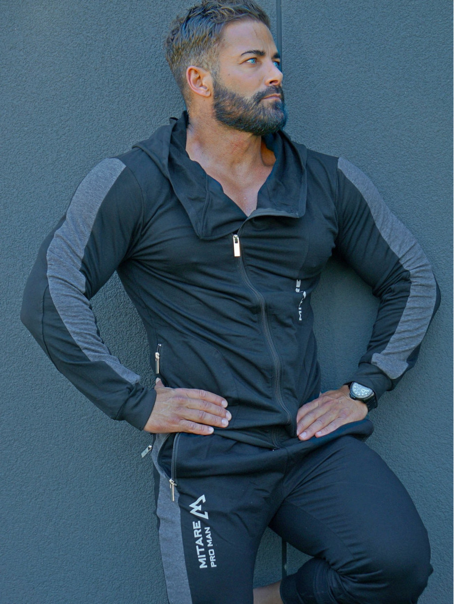 Bluza z kapturem K097 czarna MITARE PRO MAN