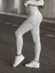 Legginsy damskie bezszwowe jasnoszare PUSH UP MAX MARBLE K111 MITARE