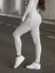 Legginsy damskie bezszwowe jasnoszare PUSH UP MAX MARBLE K111 MITARE