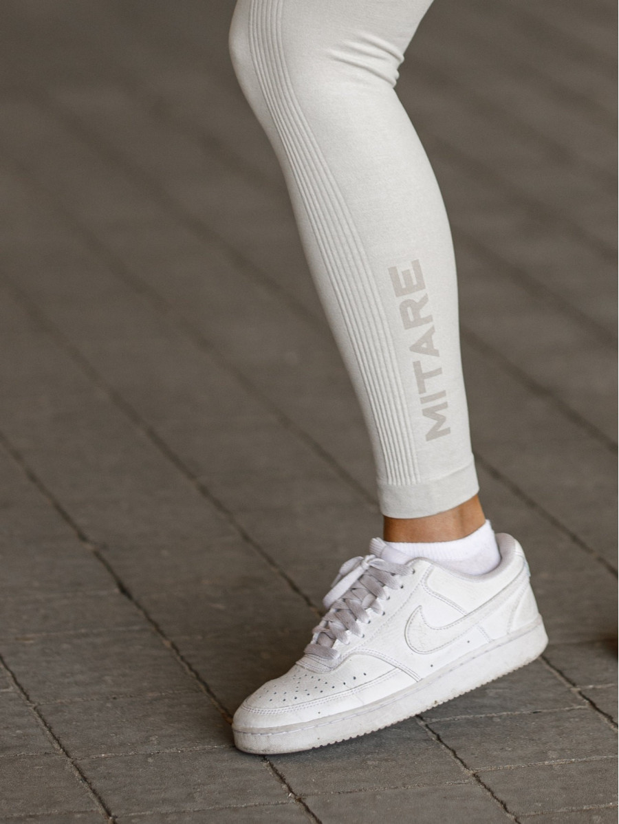 Legginsy damskie bezszwowe latte PUSH UP MAX K001 MITARE
