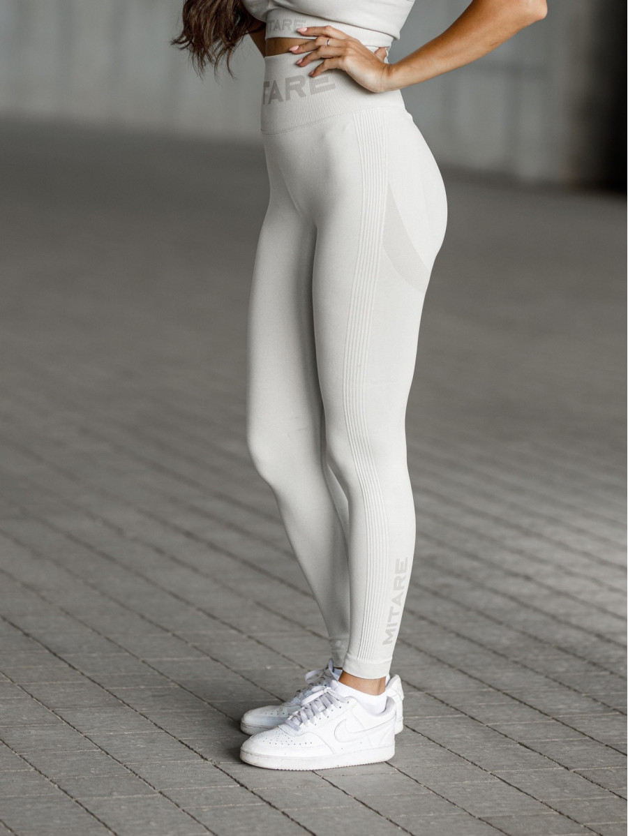 Legginsy damskie bezszwowe latte PUSH UP MAX K001 MITARE