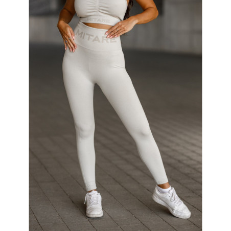 Legginsy damskie bezszwowe latte PUSH UP MAX K001 MITARE