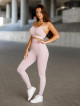 Legginsy damskie bezszwowe jasny fiolet PUSH UP MAX K001 MITARE