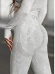 Legginsy damskie modelujące wyszczuplające jasnoszare PUSH UP MAX MARBLE ANGEL K111A MITARE