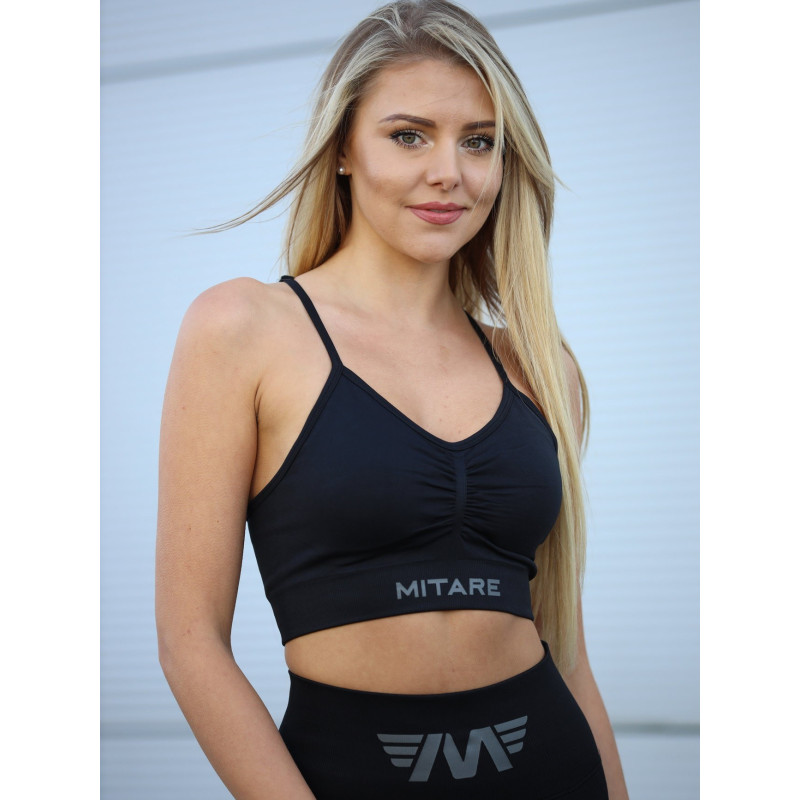 Legginsy damskie modelujące wyszczuplające czarne PUSH UP MAX ANGEL K001A MITARE
