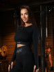Legginsy damskie modelujące wyszczuplające czarne PUSH UP MAX ANGEL K001A MITARE