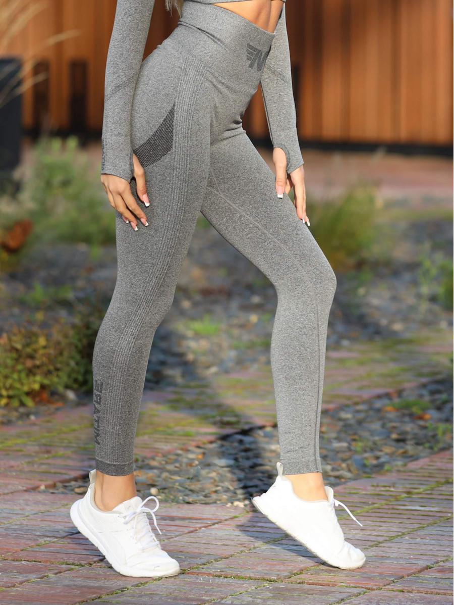 Legginsy damskie modelujące wyszczuplające ciemnoszare PUSH UP MAX ANGEL K001A MITARE