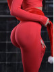 Legginsy damskie modelujące wyszczuplające czerwone PUSH UP MAX ANGEL K001A MITARE