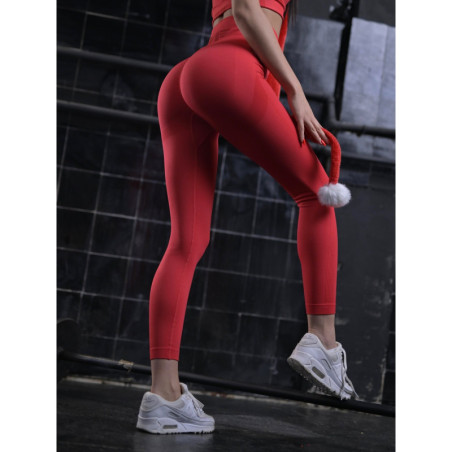 Legginsy damskie modelujące wyszczuplające czerwone PUSH UP MAX ANGEL K001A MITARE