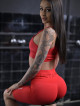 Biustonosz bezszwowy PUSH UP MAX K002 czerwony MITARE