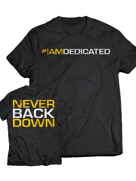 Koszulka NEVER BACK DOWN MODEL D032 DEDICATED