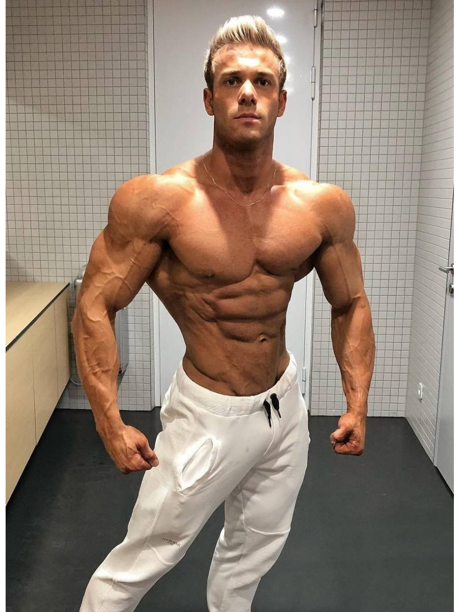 AW Spodnie joggery MODEL N719 KREMOWY NEBBIA