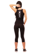 Legginsy damskie 3/4 DriFit Compression M190 Black/White MONSTA