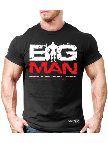 T-shirt męski Big Man M060 Black MONSTA