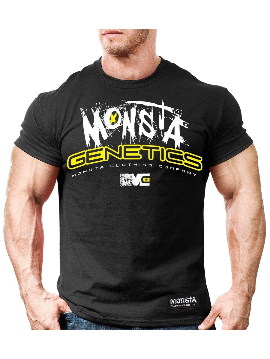T-shirt męski GENETICS M146 Black MONSTA