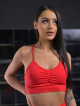 Biustonosz bezszwowy PUSH UP MAX K002 czerwony MITARE