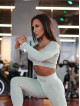 Crop Top bezszwowy DREAM K107 oliwkowy MITARE