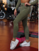 Legginsy modelujące wyszczuplające DREAM PUSH UP ANGEL K108A zielone MITARE