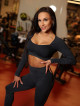 Crop Top bezszwowy DREAM K107 grafitowy MITARE