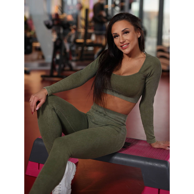 Legginsy modelujące wyszczuplające DREAM PUSH UP ANGEL K108A zielone MITARE